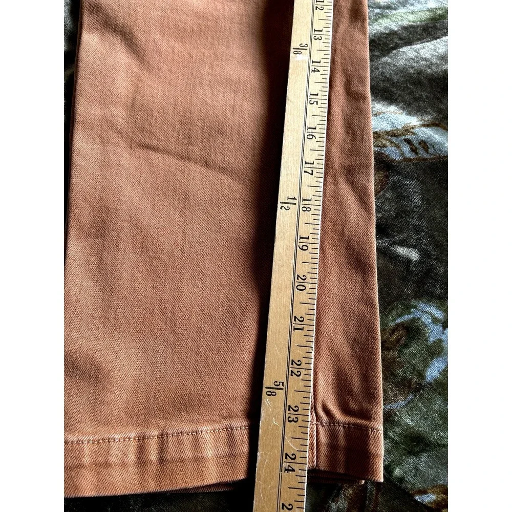 J Crew Womens Cotton Stretch Straight Leg Crop Denim Pants Size 29 Burnt Orange